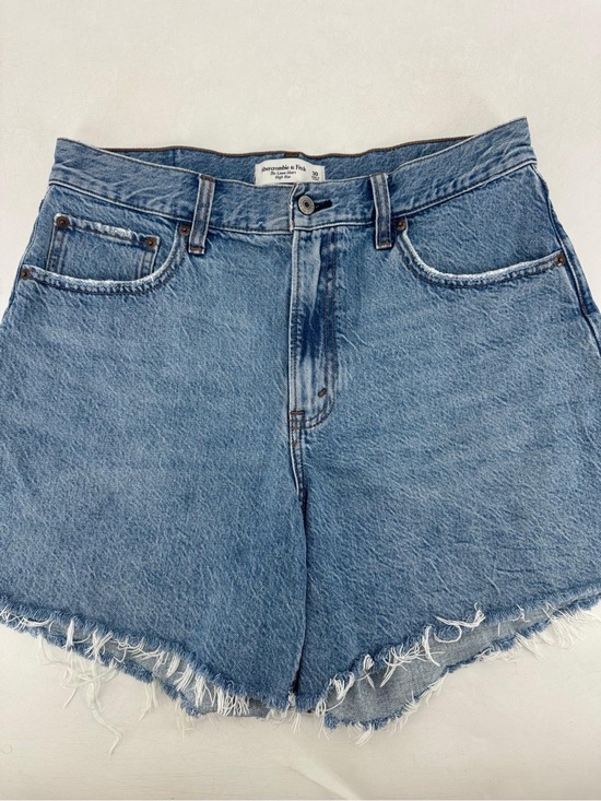 Abercrombie & Fitch Pants - Abercrombie & Fitch The Loose High Rise Retro Y2K Raw Hem Denim Shorts Size 30
